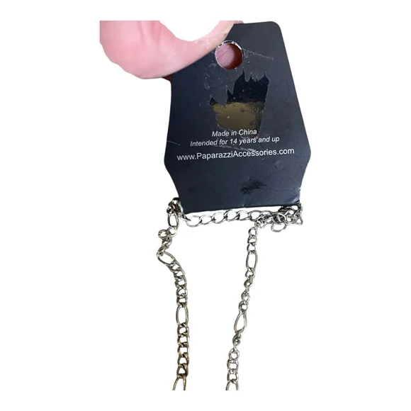 Paparazzi Necklace Silver Pink Light Blue White Accessories Compete your Look - Picture 7 of 10